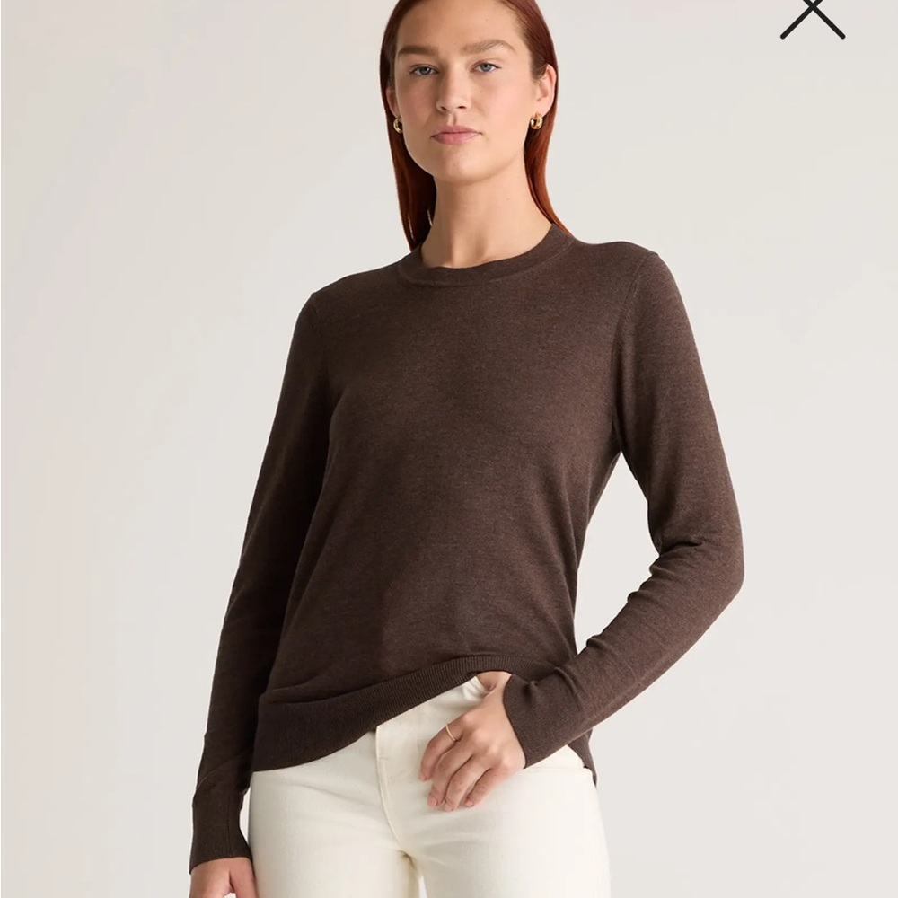Lightweight Cotton Cashmere Crew Sweater